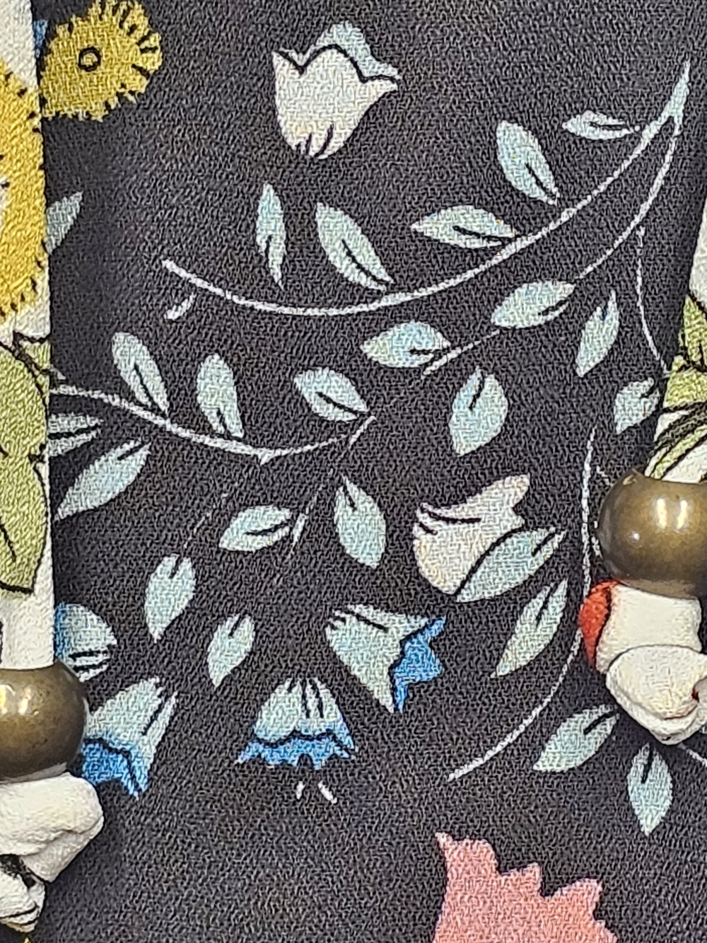 Wrangler Woodland Floral Sheer Dress L Deer Bunny Boho Ruffle - Picture 14 of 15